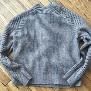 J Crew Pearlized Button Collar Sweater